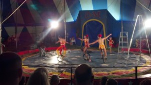 Unicycling Family at the Culpepper & Merriweather Circus